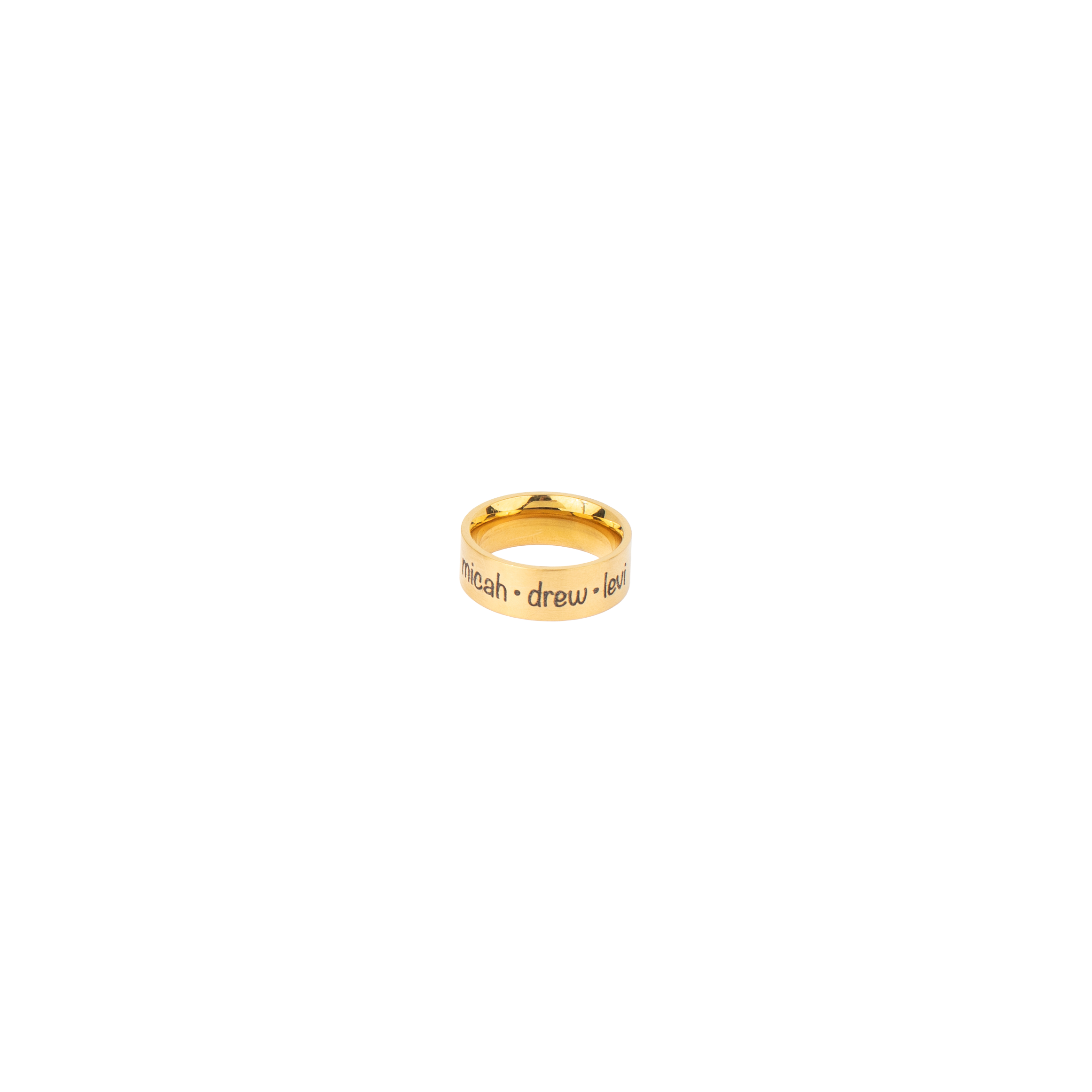 Legacy gold stainless personalized ring