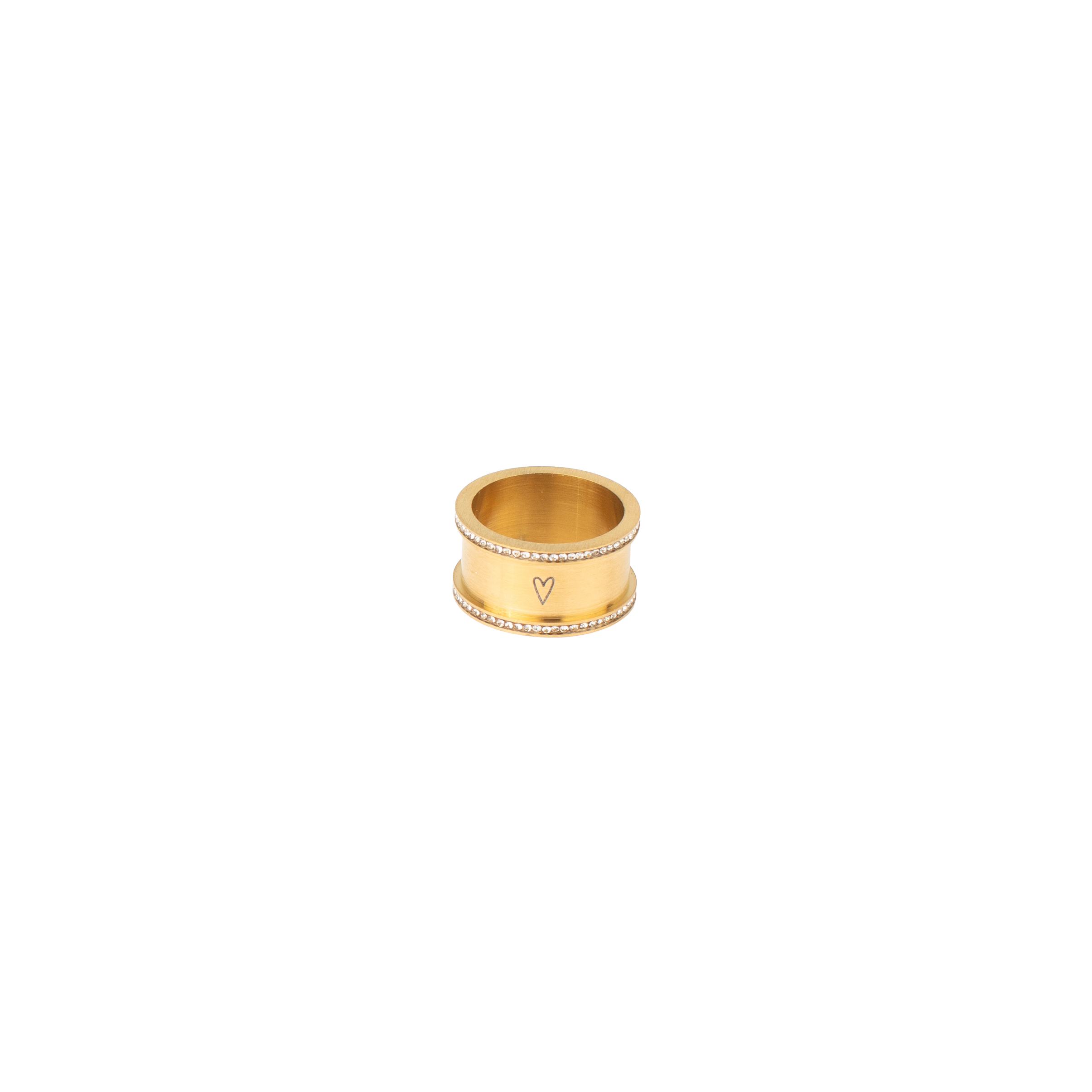 Marisol gold stainless ring with heart detail